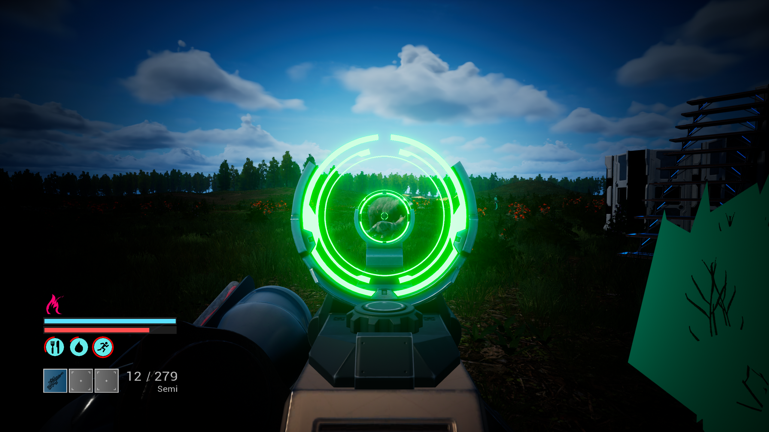 Survival gameplay in Luminis